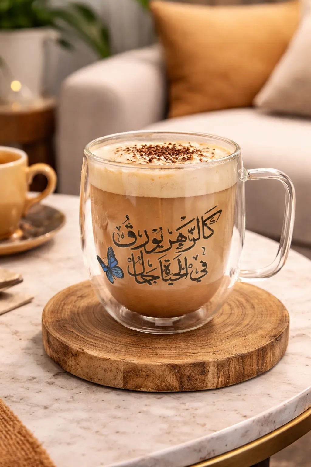  كوب طبقتين زجاج-مصمم  